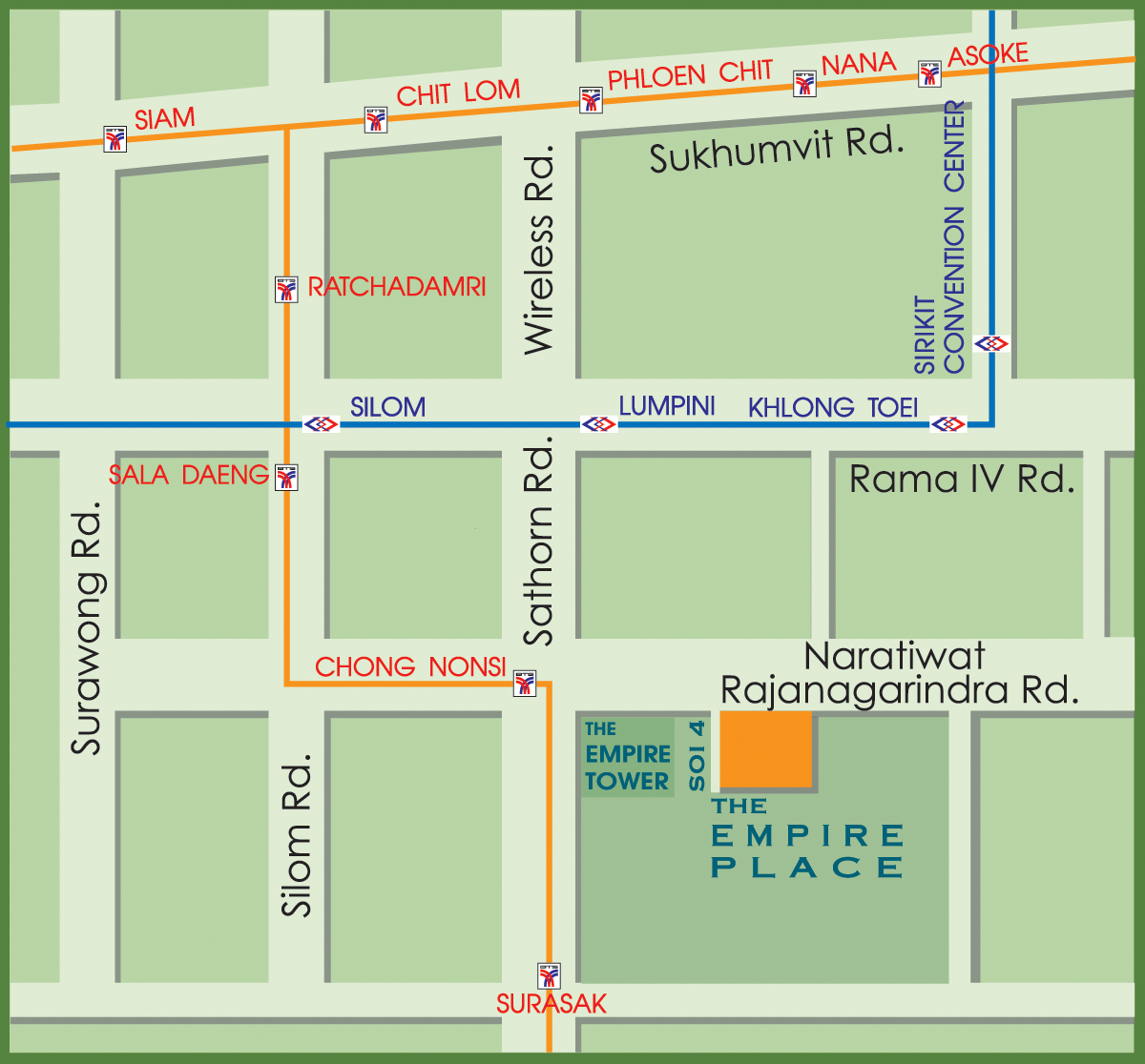 Resort site map for Marriott Vacation Club at The Empire Place©, Bangkok
