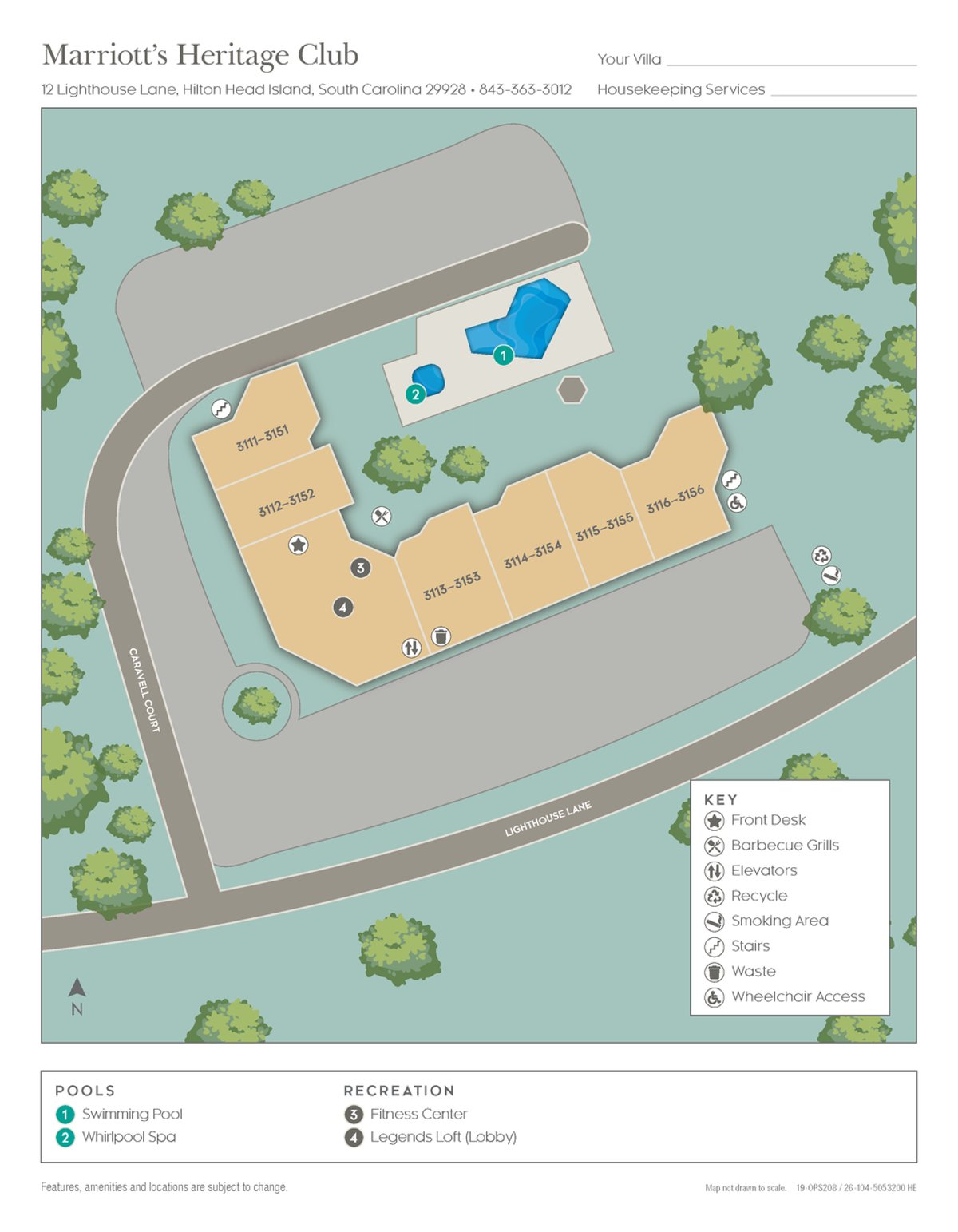 Resort site map for Marriott's Heritage Club