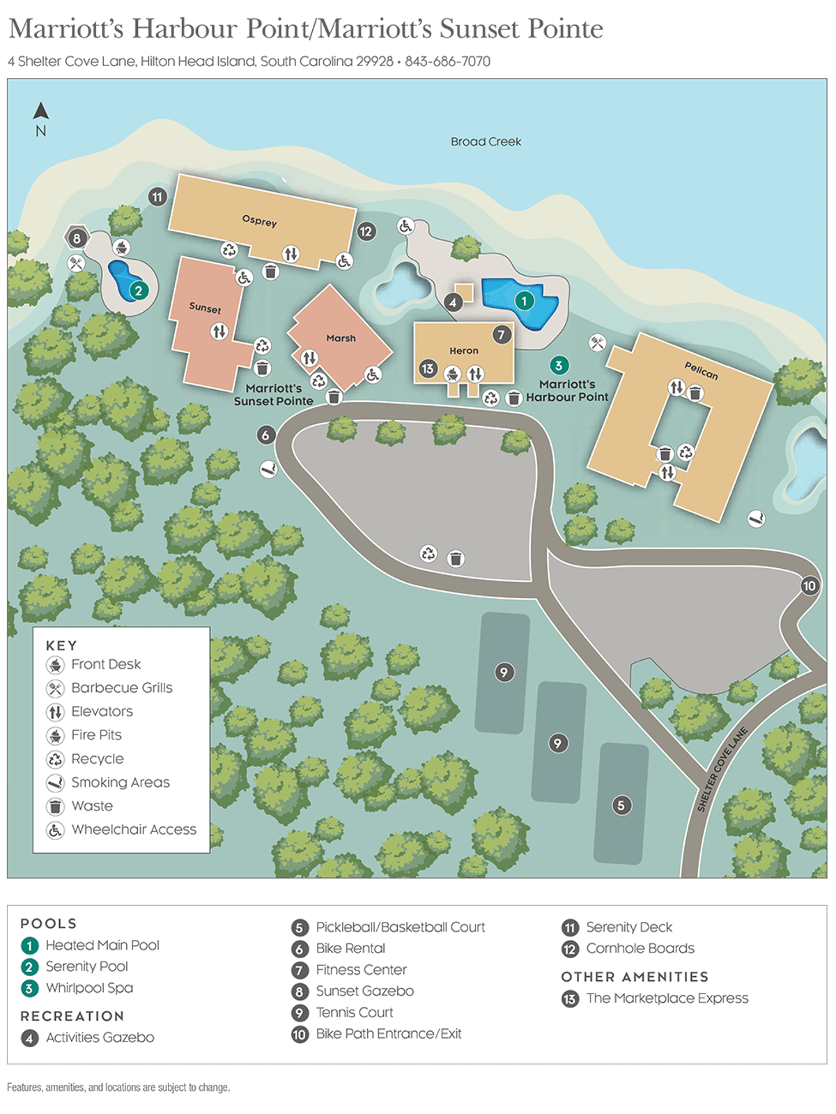 Resort site map for Marriott's Sunset Pointe